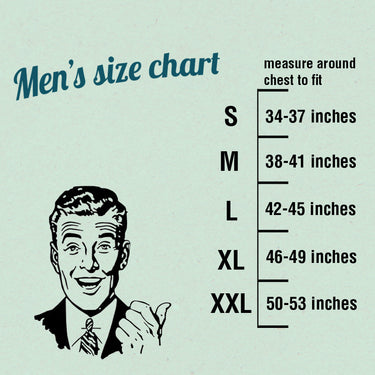 Bear playing the bass guitar t-shirt sizing chart.
